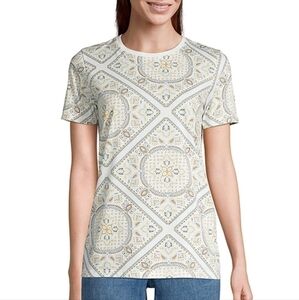NWOT Lands' End Paisley Short Sleeve Tee
